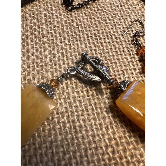 Rust Amber Coral Umber Orange Brown Lot of Fashion Jewelry--8 Pieces - Picture 10 of 11